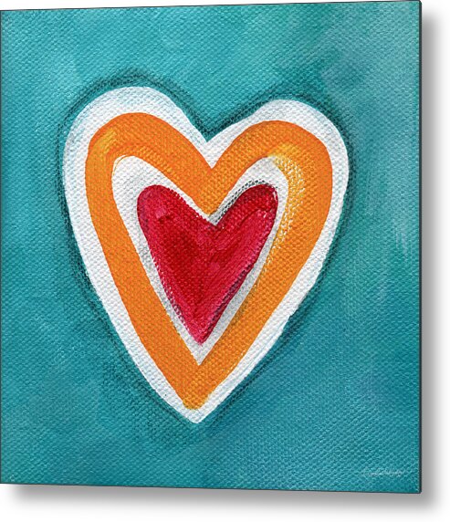 Love Metal Print featuring the painting Happy Love by Linda Woods