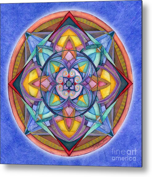 Mandala Art Metal Print featuring the painting Harmony Mandala by Jo Thomas Blaine