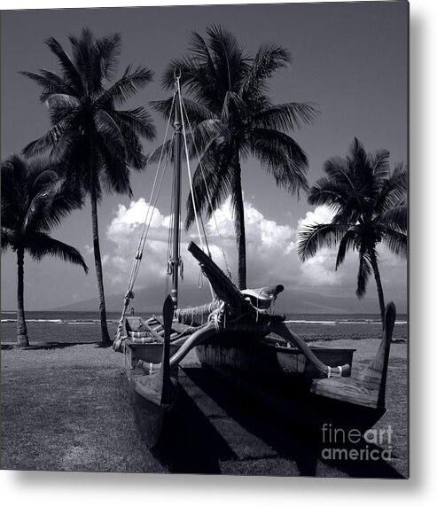 Aloha Metal Print featuring the photograph Hawaiian Sailing Canoe Maui Hawaii by Sharon Mau