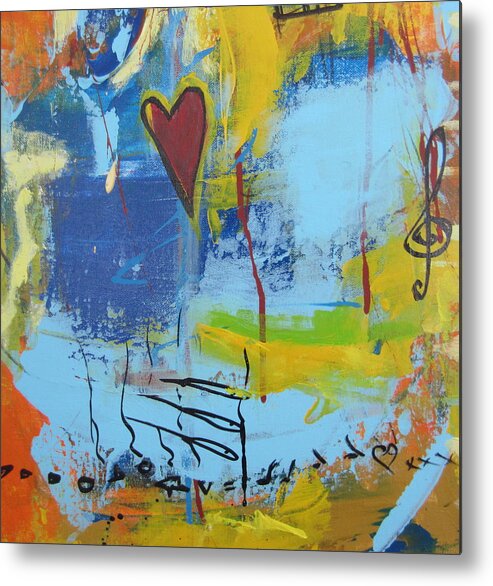 Heart Metal Print featuring the painting Heart 3 by Francine Ethier