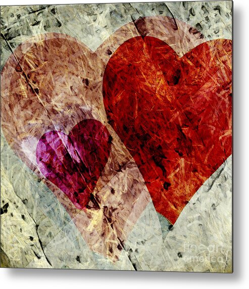 Square Metal Print featuring the photograph Hearts 10 Square by Edward Fielding