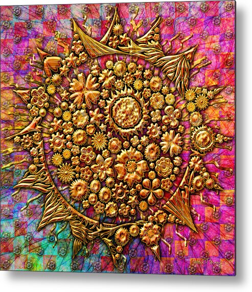 Sun Metal Print featuring the digital art Here Comes the Sun by Barbara Berney