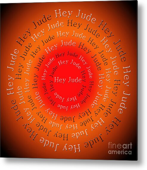 Hey Jude Metal Print featuring the digital art Hey Jude 2 by Andee Design