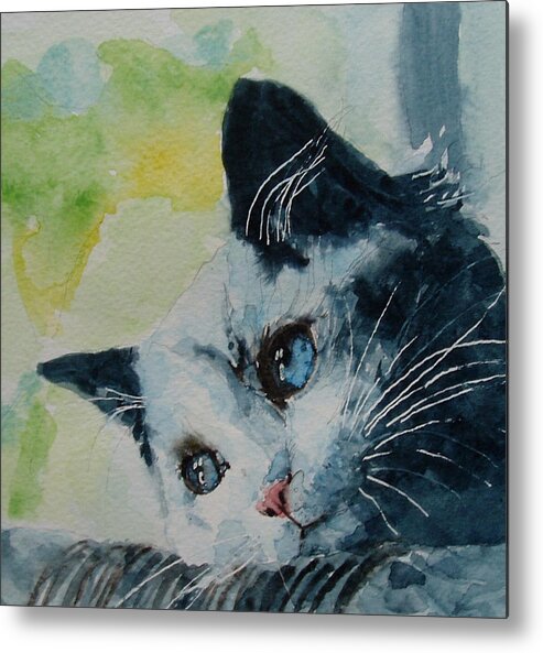 Kittens Metal Print featuring the painting Hold me closer tiny dancer by Paul Lovering