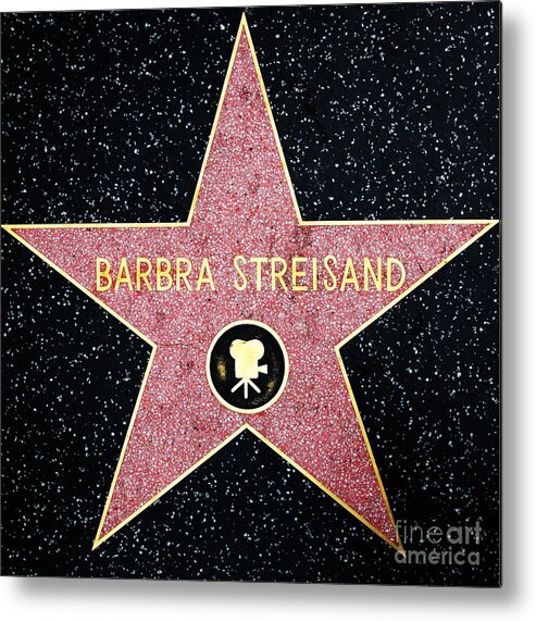 Barbra Streisand Metal Print featuring the photograph Hollywood Walk of Fame Barbra Streisand 5D28986 by Wingsdomain Art and Photography