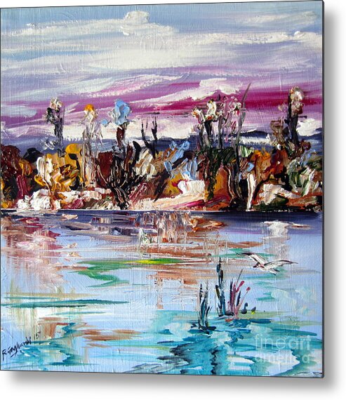 Australia Metal Print featuring the painting Homage to the Australian Billabong subject by Roberto Gagliardi