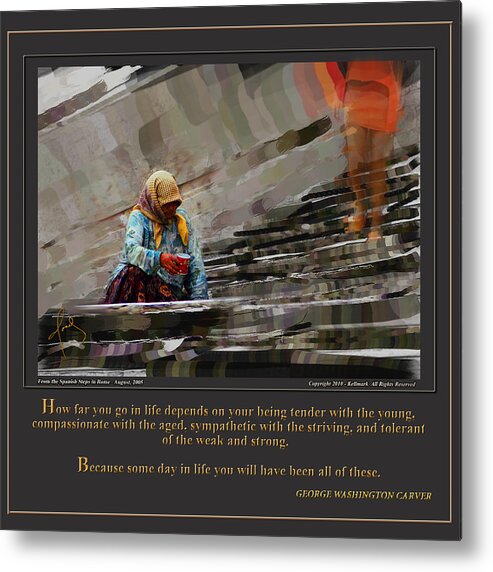 Motivational Metal Print featuring the painting How Far You Go by Josef Kelly