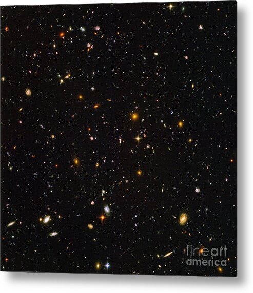 Galaxy Metal Print featuring the photograph Hubble Ultra Deep Field Galaxies by Science Source
