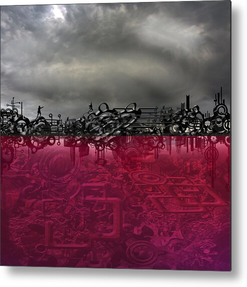 Surreal Metal Print featuring the digital art Hunted by No Alphabet