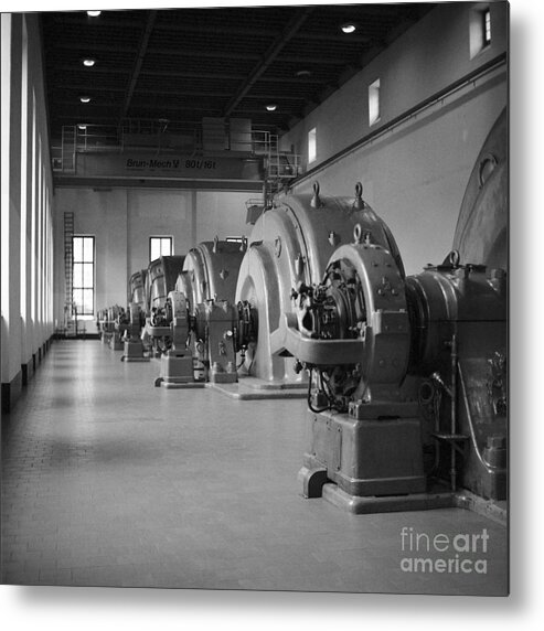Hydroelectric Metal Print featuring the photograph Hydroelectic turbines by Riccardo Mottola