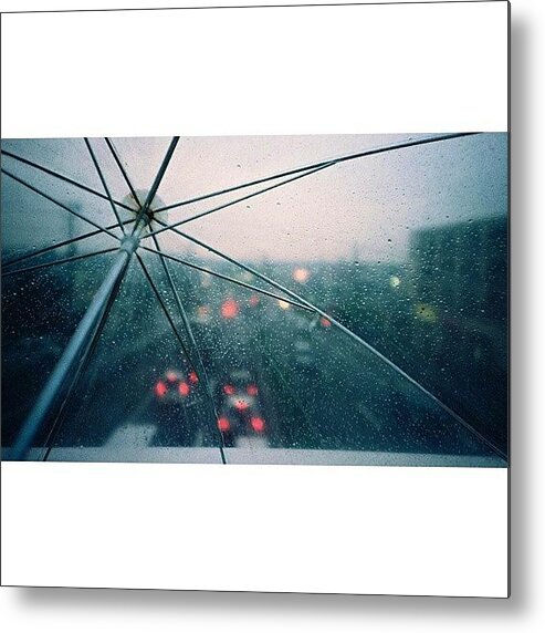 Cloudy Metal Print featuring the photograph A rainy drive to work by Brock Martin