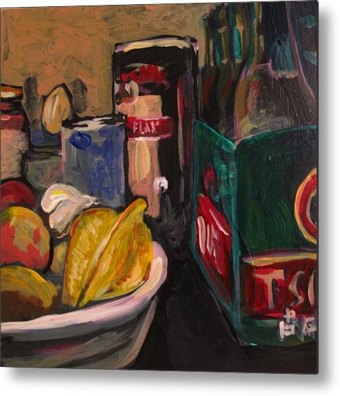 Fruit Metal Print featuring the painting In My Fridge by Tilly Strauss