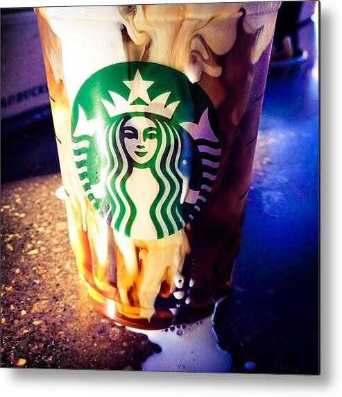 Sandiego Metal Print featuring the photograph Starbucks swirl by Mike Poggioli