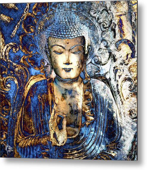 Buddha Metal Print featuring the digital art Inner Guidance by Christopher Beikmann