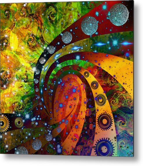 Digital Art Metal Print featuring the digital art Inside Consciousness by Ally White