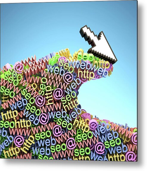 Internet Metal Print featuring the photograph Internet Surfing by Ktsdesign/science Photo Library