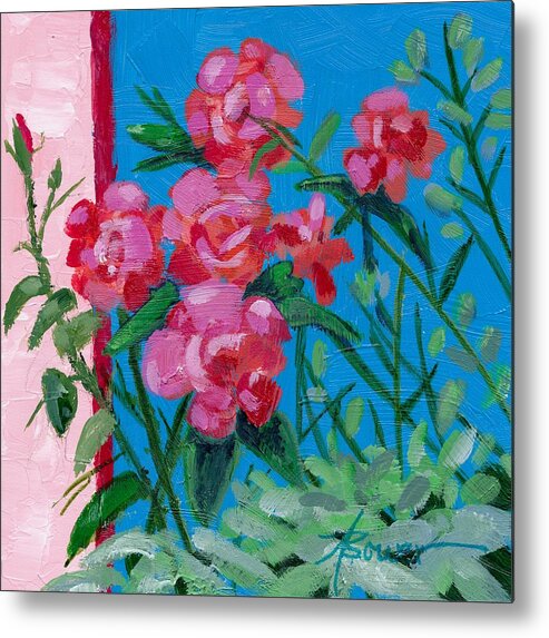 Flowers Metal Print featuring the painting Ioannina Garden by Adele Bower
