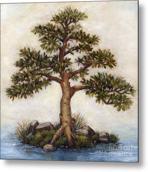 Island Metal Print featuring the painting Island Tree by Randy Wollenmann