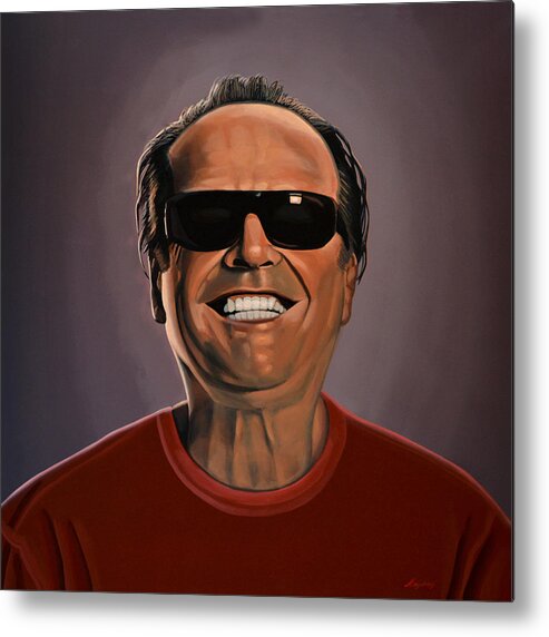 Jack Nicholson Metal Print featuring the painting Jack Nicholson 2 by Paul Meijering