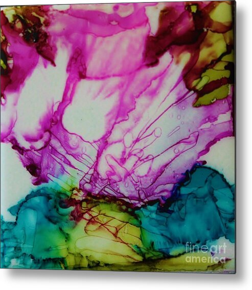 Abstract Metal Print featuring the painting Joy by Marcia Breznay