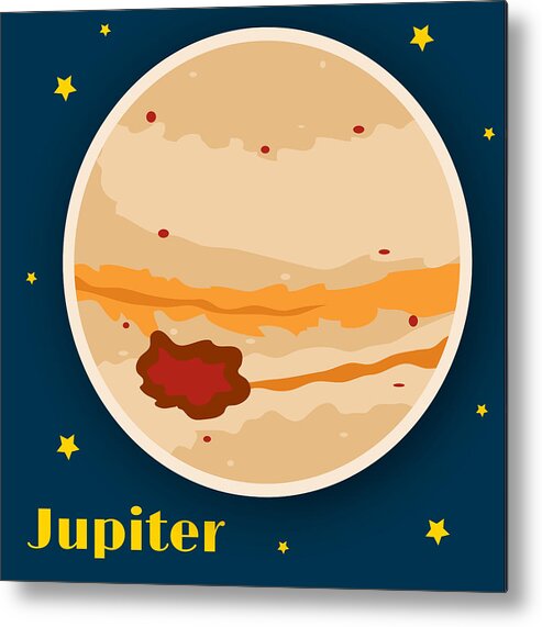 Jupiter Metal Print featuring the digital art Jupiter by Christy Beckwith