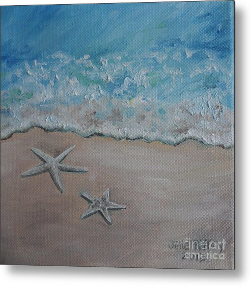 Sea Metal Print featuring the painting Just The Two Of Us by Julie Brugh Riffey