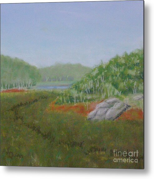 Landscape Metal Print featuring the painting Kantola Swamp by Lynn Quinn