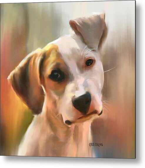 Dog Metal Print featuring the painting Koa by Greg Collins