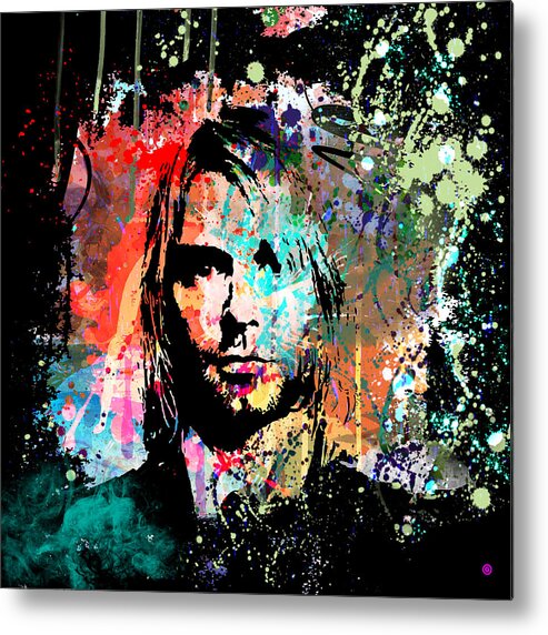 Gary Metal Print featuring the painting Kurt Cobain Portrait by Gary Grayson
