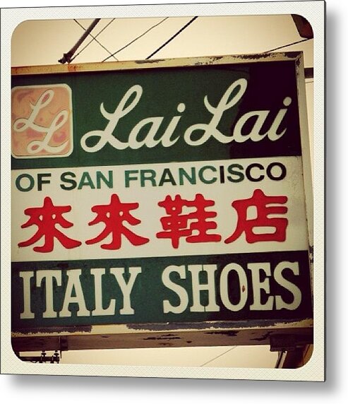 Italy Metal Print featuring the photograph Lai Lai #san Francisco #italy Shoes by Gia Marie Houck