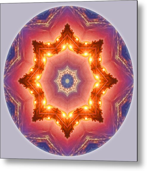 Mandala Metal Print featuring the photograph Lake Sunset Mandala by Beth Venner