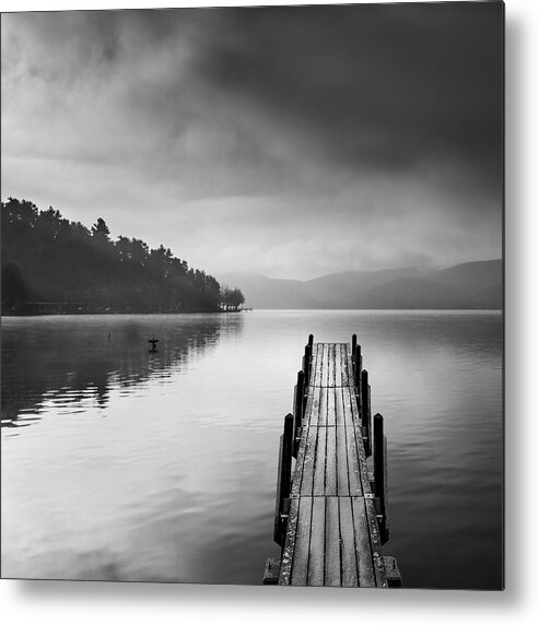 Lake Metal Print featuring the photograph Lake View With Pier II by George Digalakis