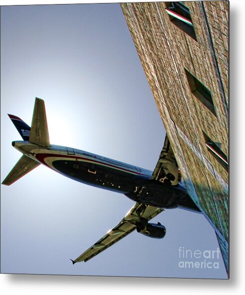 Airplane Metal Print featuring the photograph Landing By Diana Sainz by Diana Raquel Sainz