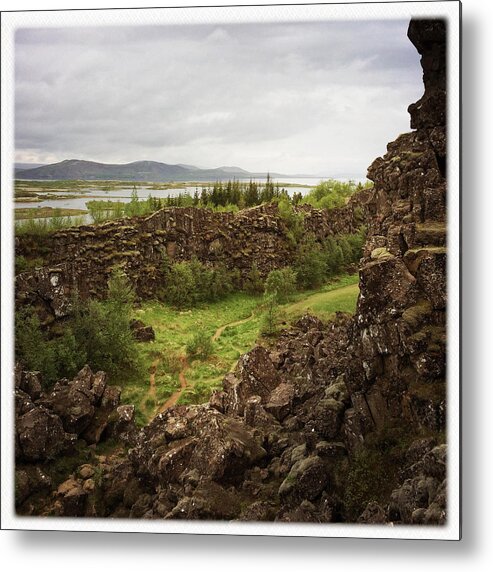 Iceland Metal Print featuring the photograph Landscape in Iceland Pingvellir by Matthias Hauser