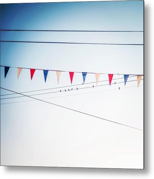 Blue Metal Print featuring the photograph Leading Lines by Aleck Cartwright
