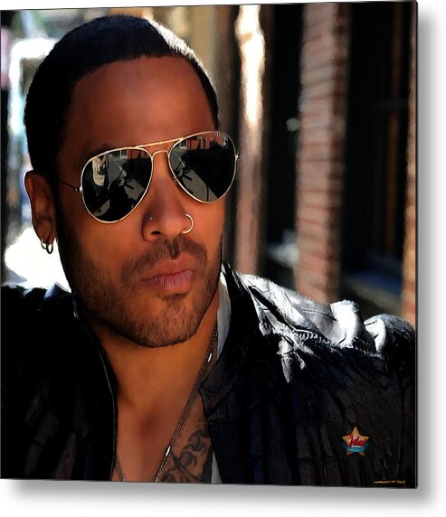 Lenny Kravitz Metal Print featuring the digital art Lenny Kravitz by Gabriel T Toro