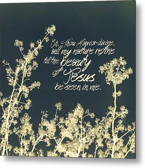  Metal Print featuring the photograph let The Beauty Of Jesus Be Seen In by Traci Beeson