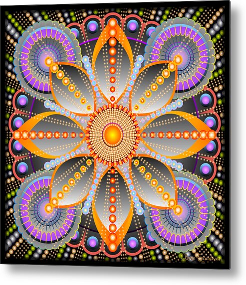 Mandala Metal Print featuring the digital art Life Happens One by Clare Goodwin