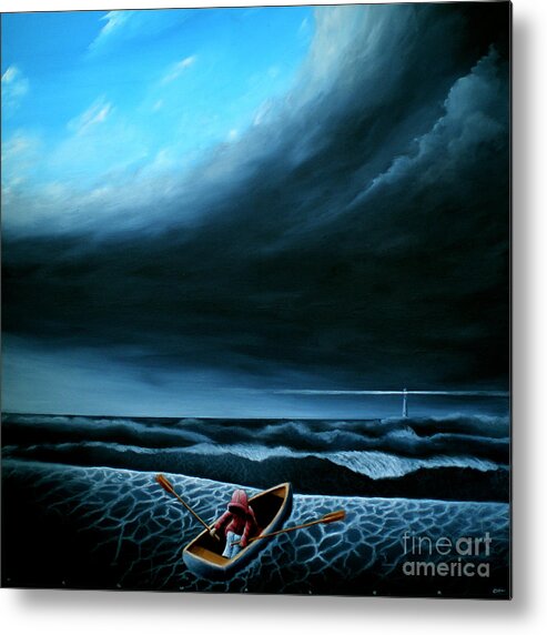 Sailing Metal Print featuring the painting Light My Way Iv by Ric Nagualero