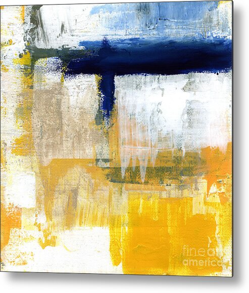 Abstract Metal Print featuring the painting Light Of Day 2 by Linda Woods