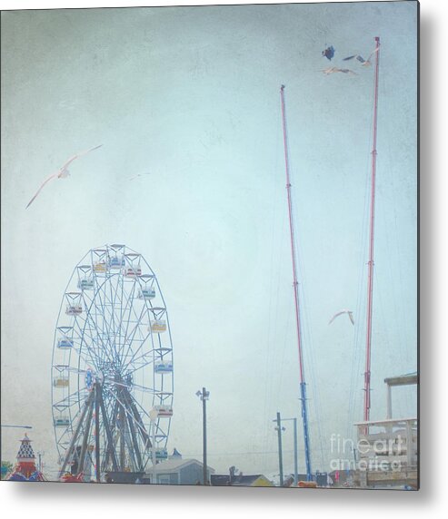 Ferris Wheel Metal Print featuring the photograph Little Carnival Town by Sharon Kalstek-Coty