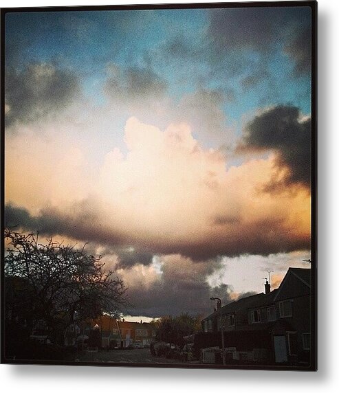 Sky Metal Print featuring the photograph #lookslikerain #sky #skyscape by Abbie Shores