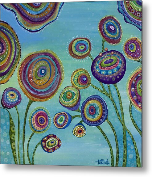 Flower Metal Print featuring the painting Love and Light by Tanielle Childers