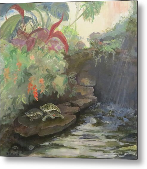Turtles Metal Print featuring the painting Love at the Conservatory by Terri Messinger
