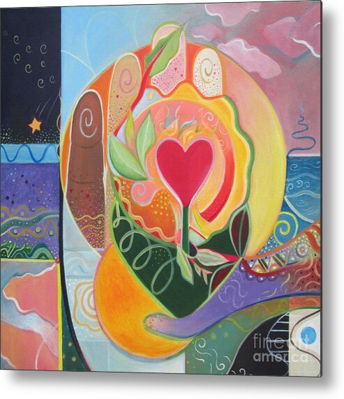 Love Metal Print featuring the painting Love Is Love by Helena Tiainen