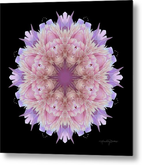 Flower Mandala Metal Print featuring the photograph Love Is Within by Karen Casey-Smith
