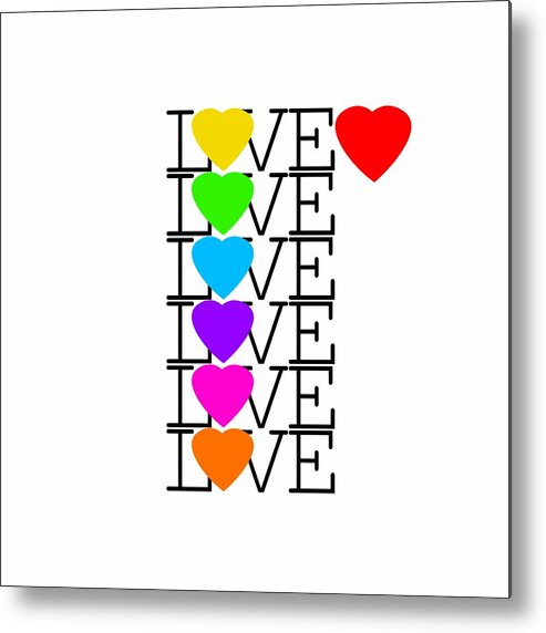 Love Metal Print featuring the painting Love Love Love by Charles Stuart