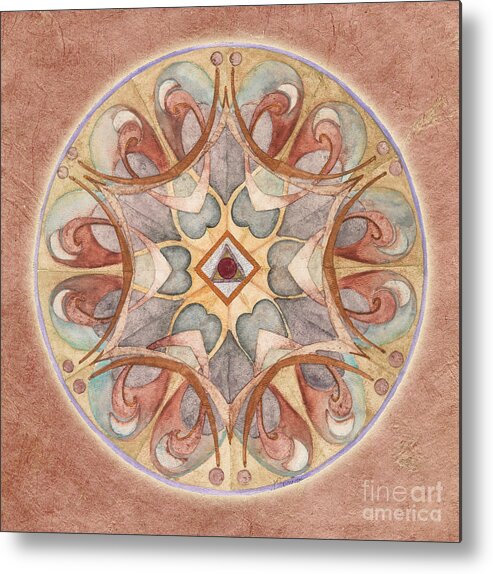 Mandala Art Metal Print featuring the painting Love Mandala by Jo Thomas Blaine