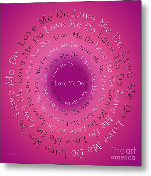Love Me Do Metal Print featuring the digital art Love Me Do 5 by Andee Design