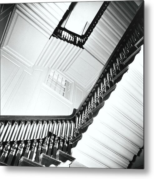 Shirley Plantation Metal Print featuring the photograph Low Angle View Of Staircase by Tom Leonard